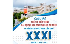 Infographic thể lệ Cuộc thi thiết kế Biểu trưng Đại hội Đại biểu Đoàn TNCS Hồ Chí Minh Trường Đại học Vinh lần thứ XXXI, nhiệm kỳ 2022 - 2027