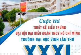  Infographic thể lệ Cuộc thi thiết kế Biểu trưng Đại hội Đại biểu Đoàn TNCS Hồ Chí Minh Trường Đại học Vinh lần thứ XXXI, nhiệm kỳ 2022 - 2027