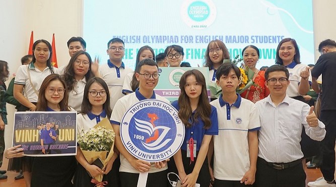  Trường Đại học Vinh đạt giải Ba vòng Chung kết Cuộc thi Olympic Tiếng Anh chuyên toàn quốc năm 2022